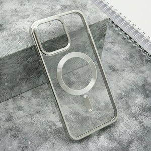 Slika od Futrola CLEAR ELEGANT MAGSAFE za iPhone 15 Pro Max (6.7) srebrna