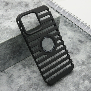 Slika od Futrola LINES LOGO CUT za iPhone 14 Pro Max (6.7) crna