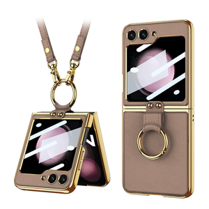 Slika od Futrola GOLD EDGE za Samsung F741B Galaxy Z Flip 6 5G braon (GKK case)