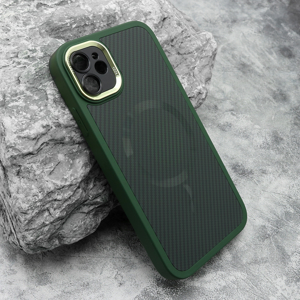 Slika od Futrola CARBON MagSafe za iPhone 11 (6.1) zelena (small camera)