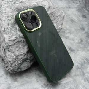 Slika od Futrola CARBON MagSafe za iPhone 15 Pro Max (6.7) zelena (small camera)