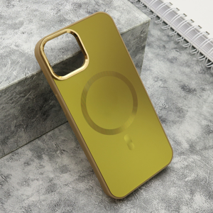 Slika od Futrola COLOR METAL MagSafe za iPhone 13 (6.1) zlatna