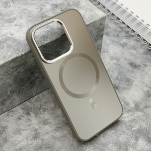 Slika od Futrola COLOR METAL MagSafe za iPhone 15 Pro (6.1) srebrna