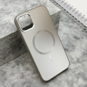 Slika od Futrola COLOR METAL MagSafe za iPhone 11 (6.1) srebrna