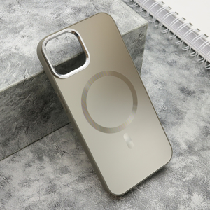 Slika od Futrola COLOR METAL MagSafe za iPhone 14 (6.1) srebrna
