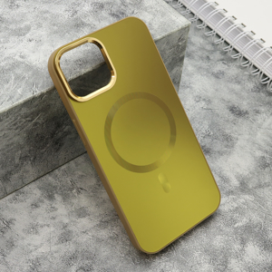 Slika od Futrola COLOR METAL MagSafe za iPhone 14 (6.1) zlatna