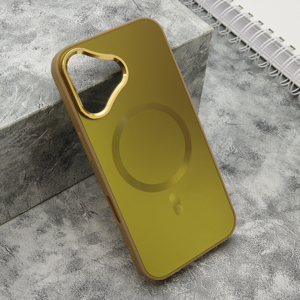 Slika od Futrola COLOR METAL MagSafe za iPhone 16 (6.1) zlatna