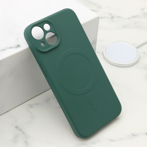 Slika od Futrola VELVET TOUCH MagSafe za iPhone 15 (6.1) tamno zelena