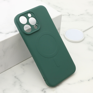 Slika od Futrola VELVET TOUCH MagSafe za iPhone 15 Pro Max (6.7) tamno zelena