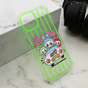 Slika od Futrola PRINT PARTY za iPhone 15 (6.1) zelena LBB004