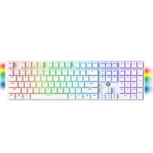 Slika od Tastatura mehanicka zicna MAXFIT 108 RGB MK855 bela (blue switch) FANTECH