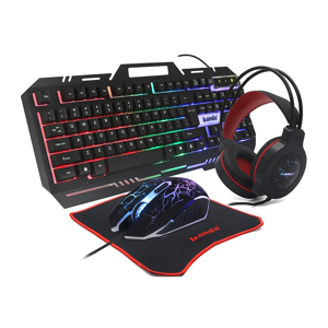 Slika od Gejmerski SET 4u1 (tastatura zicna mis zicni slusalice zicne i podloga za mis) crni G11 BANDA