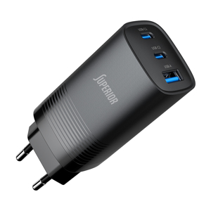 Slika od Kuciste punjaca Comicell Superior CO-6501L 65W GaN Fast PD + USB crno