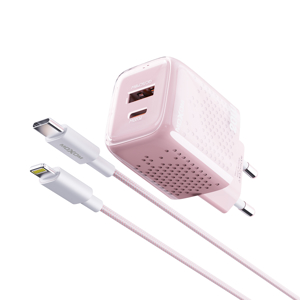 Slika od Kucni punjac Moxom MX-HC206 18W FAST PD 20W Type C na lightning pink