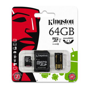 Slika od Memorijska kartica Kingston Mobility Kit Micro SD 64GB MBLY10G2/64GB Class 10 + Adapter + USB citac