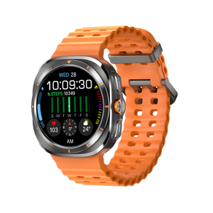 Slika od Smart watch W7 Watch Ultra crni (narandzasta silikonska narukvica)