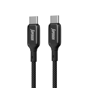 Slika od USB data kabal Superior SU-K105 Cink 60W 3A Type-C na Type-C 1m crni